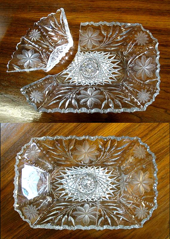 repair GislerG candy dish, before and after